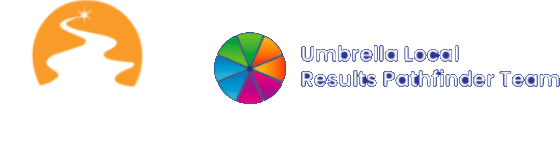 results pathfinder logo with umbrella local logo