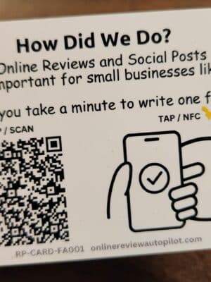 Review Request Cards with QR Code and NFC (2 pack)